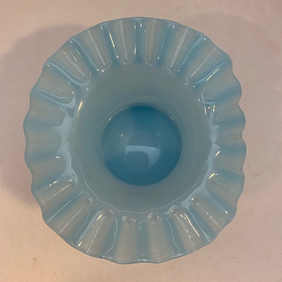 Vintage Light Blue Ruffled Edge Hat - Picture 7 of 14